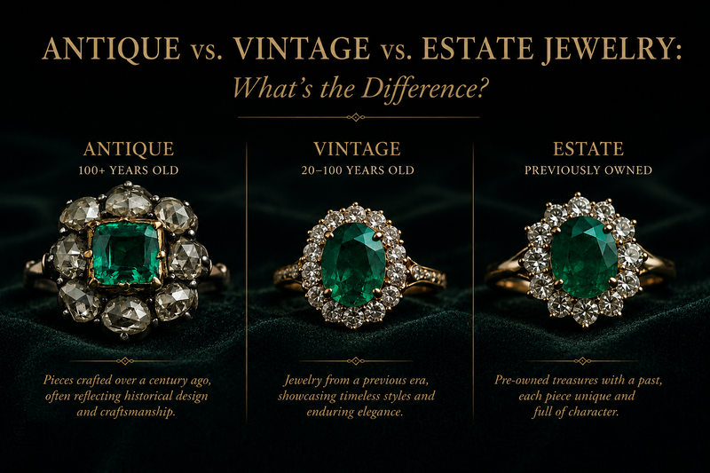 Antique vs. Vintage vs. Estate Jewelry: What's the Difference?