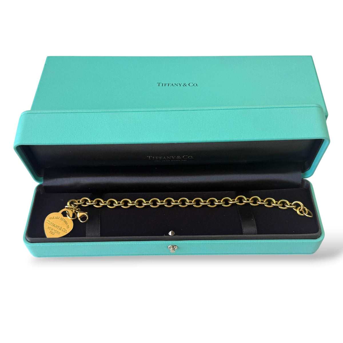Vintage Tiffany & Co. Return to Tiffany heart tag bracelet in 18k yellow gold