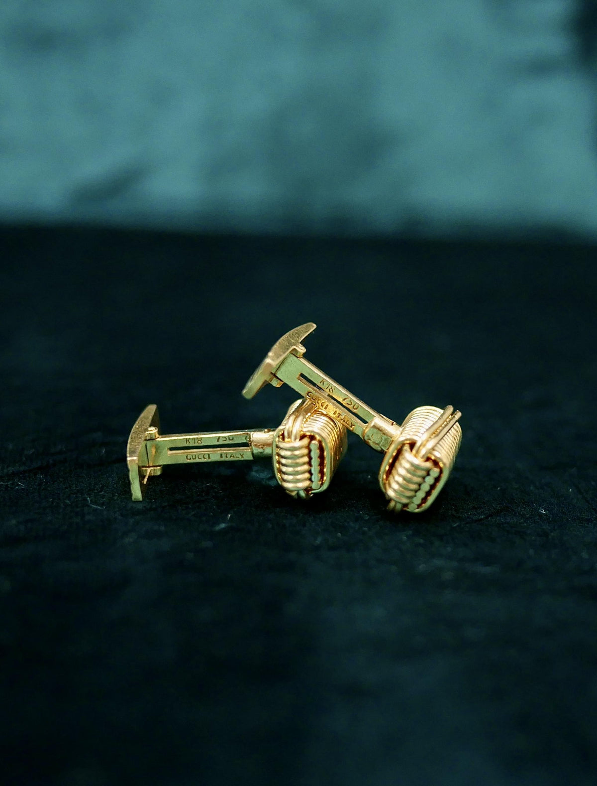 Gucci Vintage 18k Yellow Gold Cufflinks