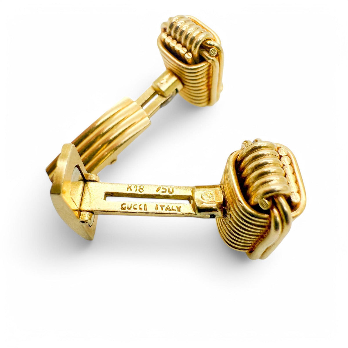 Gucci Vintage 18k Yellow Gold Cufflinks